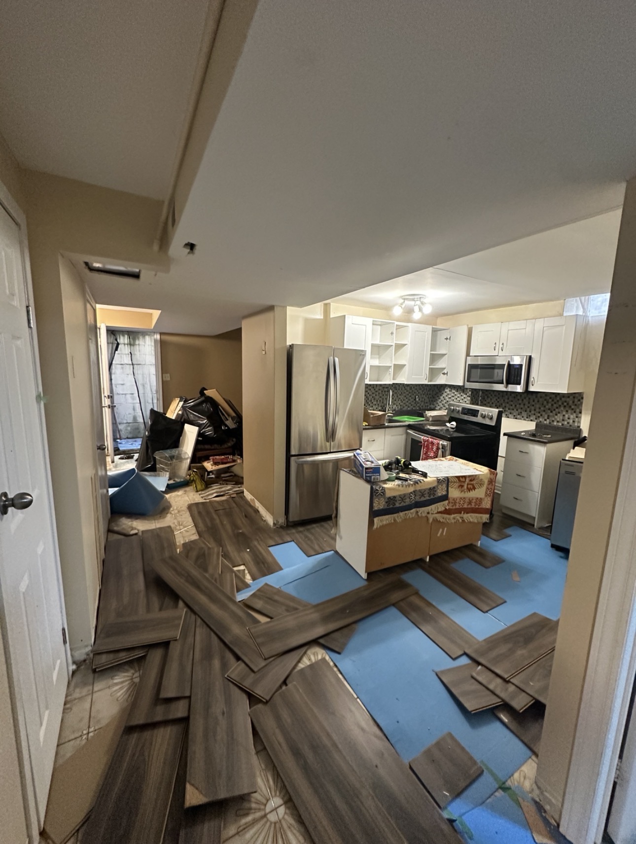 Kitchen to bedroom conversion — Before renovation
