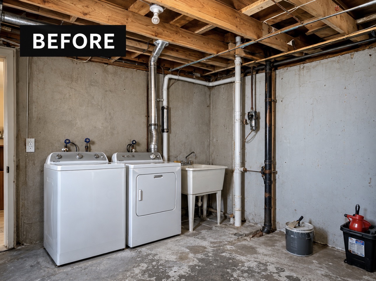 Laundry room renovation — Before renovation