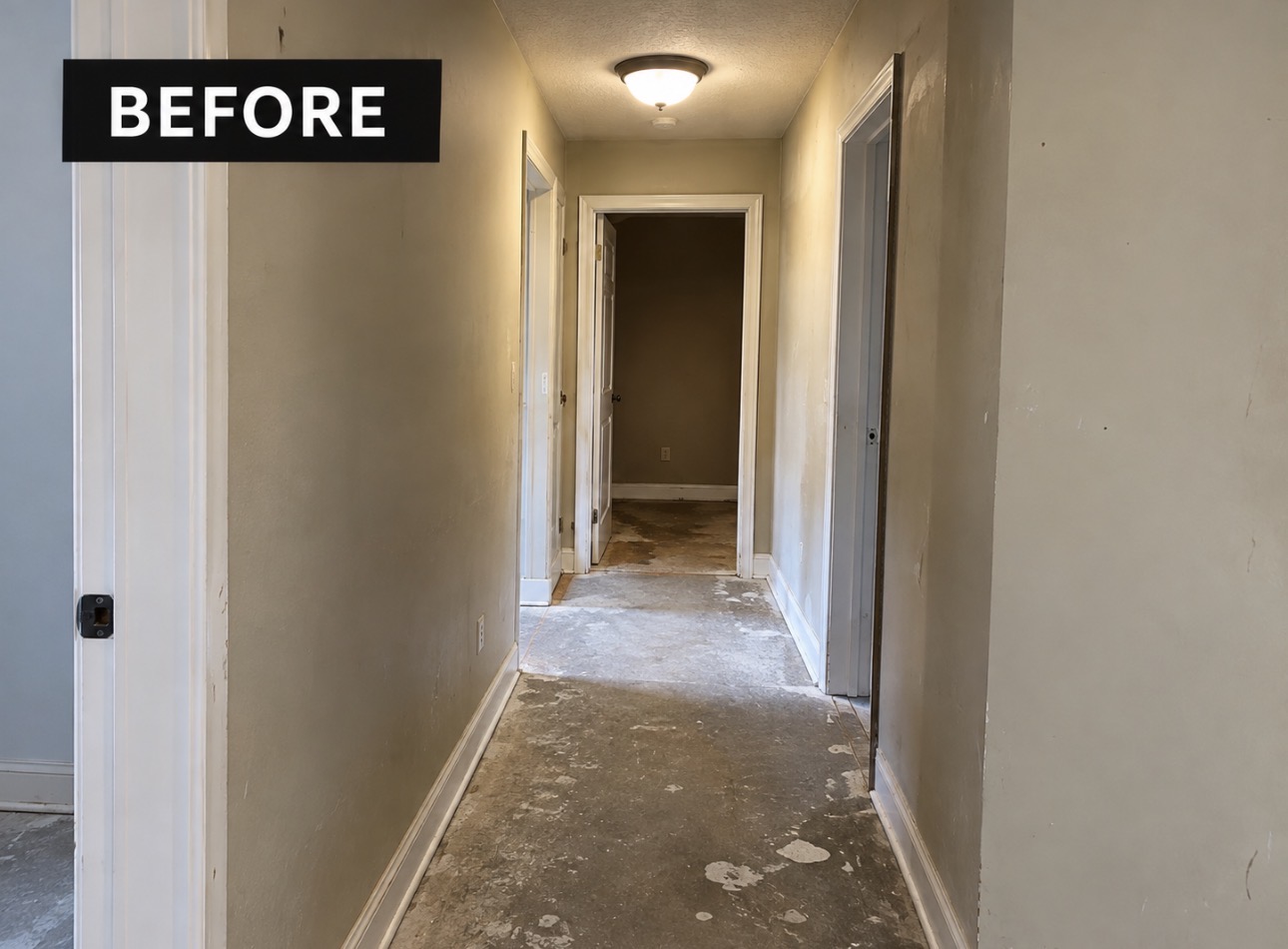 Hallway renovation — Before renovation